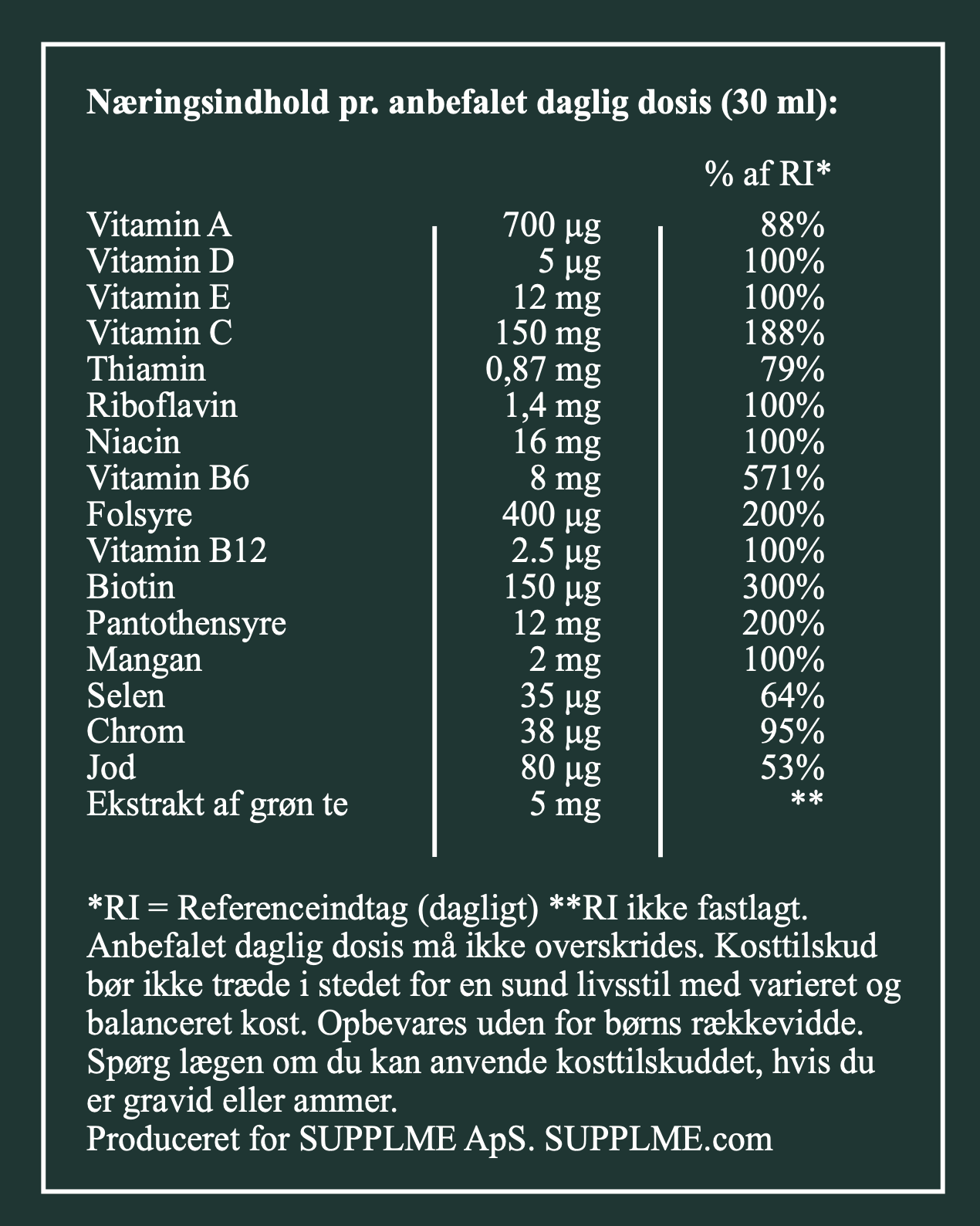 Vitamin & Mineral Shot (Month Box)